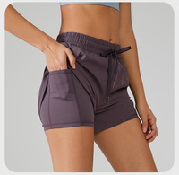 Vêtements de sport personnalisés pour femmes, shorts de yoga, de fitness, à fort impact, shorts d'entraînement pour entraînements et étirements avec cordon de serrage