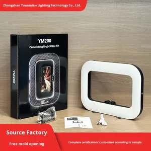 Lumière annulaire LED RGB portable YM-200 <span class=keywords><strong>pour</strong></span> téléphone <span class=keywords><strong>mobile</strong></span>, diffusion en direct, photographie, <span class=keywords><strong>meilleur</strong></span> mesureur de lumière <span class=keywords><strong>photo</strong></span> - Product Image 2