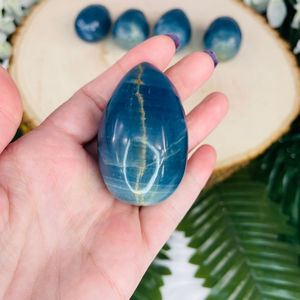 Venta al por Mayor de Piedras de Ónix Azul de Primera Calidad, Cristales Pulidos Naturales para Decoración del Hogar y Regalos de Pascua - Product Image 4