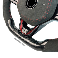 Volant de course personnalisé en fibre de carbone avec LED pour Volkswagen Golf 6 7 7.5 8 MK6 MK7 MK8 Polo GTI Jetta Passat Scirocco
