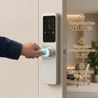 Cerradura Inteligente Digital Anti-Espía Vertexis con Contraseña, Cerradura Electrónica para Puerta con Entrada sin Llave Tuya WiFi Cloud, Desbloqueo por Huella Dactilar