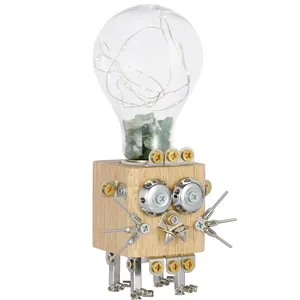 레오 별자리 금속 조립 선물 LED 야간 조명과 나무 장난감 성인 아이들을위한 생일 선물