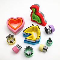 Emporte-pièces écologiques en acier inoxydable 12 pièces pour enfants - Formes cœur, étoile, dinosaure pour pain, biscuits, fruits et légumes