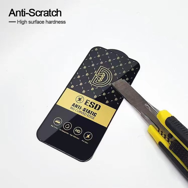 ESD 9H Ultra-Thin 2.5D Full Cover Anti-Static Tempered Glass Screen Protector Waterproof Anti-Oil Anti-Dust Protection Mobile