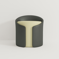 Tabouret de réception en cuir mobile au design élégant, pouf ottoman, chaise