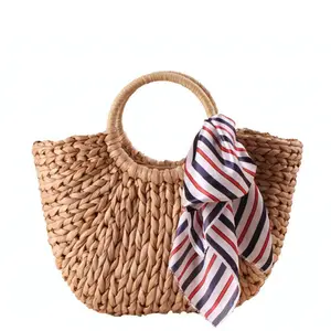 Straw Bags In Thailand Philippines Summer Black Bag Sling Women'S Handwoven Woven Colour Print Manufacturer High Weight