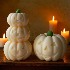 Bougie parfumée créative en forme de chapeau de sorcière et de citrouille pour Halloween, bougie en cire de soja, décoration d'intérieur, décoration de fête effrayante, cadeau - Product Image 3