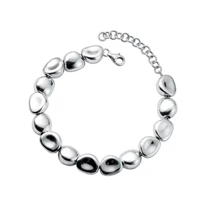 Chaozhong Thai silver vintage style men's and women's minimalist s925 silver bean series bracelet