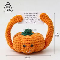 Gehaakte Mini-Fruit Bulkset Met Positieve Emotionele Ondersteuning Aardbeienpop Gebreide Handgemaakte Amigurumi Gebreide Pop