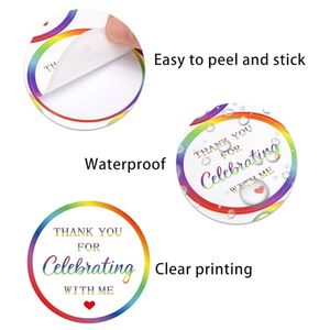 Pegatinas Autoadhesivas de Vinilo PVC Transparente con Acabado Brillante Redondo Personalizadas de Fábrica para Regalos y Manualidades - Product Image 4