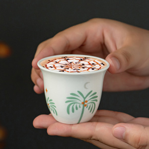 ชุดแก้วกาแฟอาหรับพิมพ์ลายตามสั่ง 6/12 ชิ้น ขนาด 70 มล. แก้วเซรามิกสไตล์ตะวันออกกลาง สำหรับกาแฟคัฮวา/คาวา ใช้กับเครื่องล้างจานได้ ปลอดสาร BPA - Product Image 2