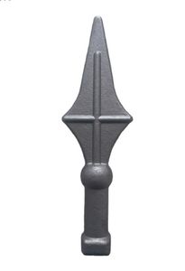 GG15, серый железный колпачок для забора | Архитектурное литье из песка | Атмосферостойкий декоративный конец | 15-дневный образец MOQ 1 - Product Image 6