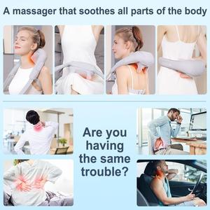 Estimulador muscular de masaje de amasado tipo C recargable con función de calefacción para aliviar el dolor de cuello y masajeador de hombros - Product Image 2