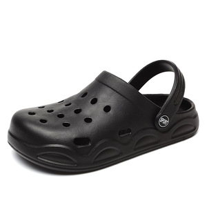 Sabots légers pour femmes, plateforme noire en EVA, antidérapants, pour l'été, la plage, talon plat, style <span class=keywords><strong>Crocs</strong></span> - Product Image 3