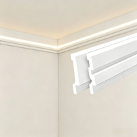 Corniche en plâtre à fente pour éclairage LED, moulure plate DIY, garniture de plafond minimaliste pour la rénovation des coins de salon et de chambre