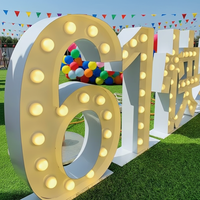 Papan Nama Toko 3D LED Kustom dengan Huruf Marquee untuk Acara Bisnis, Pernikahan & Ulang Tahun