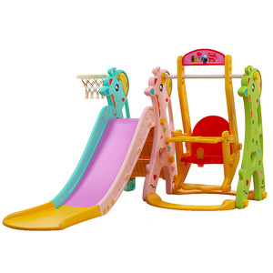 <span class=keywords><strong>Jirafa</strong></span> linda de extensión niños pequeño conjunto de dibujos animados de Niños de juguete de plástico deslizante interior usar juegos de diapositivas - Product Image 2