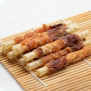 חטיפי לעיסה לחיות מחמד בסיטונאות OEM ODM, מקלות עור פרה עטופים בעוף וברווז, חטיפי כלבים לאימון פנים וחוץ, חטיפים יבשים לכלבים - Product Image 5