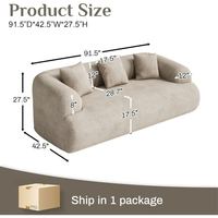 Canapé compact pour dortoir, mobilier gain de place pour chambre d'étudiant, design léger, vente en gros directe usine