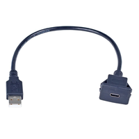 USB3.1 MicroUSB Cable de montaje empotrado Snap-In hembra a Micro USB macho Extensión de montaje en panel USB C Micro B Conectores macho