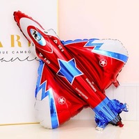 Ballons en aluminium en forme de gros avion de chasse de 1 mètre pour la décoration de fête prénatale et d'anniversaire