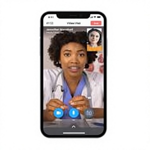 Telemedicine แอปมือถือเชื่อมต่อแพทย์ผู้ป่วยผ่านวิดีโอให้คำปรึกษาการจอง Mac/Linux/ Stock - Product Image 1