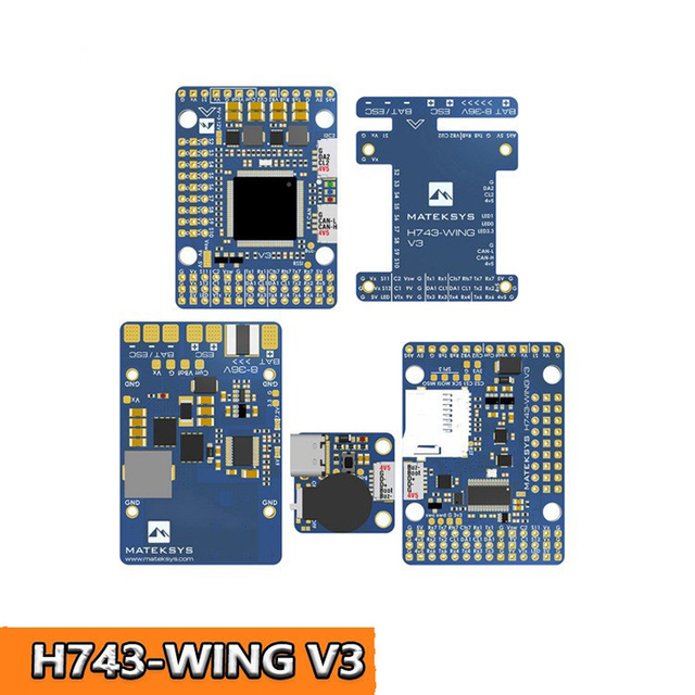 Matek H743-WING V3 STM32H743VIT6 Dual Camera INAV Flight Controller for RC FPV Airplanes Built-in OSD Support Remote Control