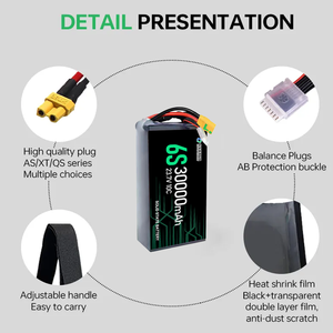 بطارية ليثيوم أيون Lipo عالية الجودة قابلة لإعادة الشحن-mah/6S/12S/14S/18S/24S - Product Image 4