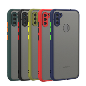 Para Samsung A11 M11 F22 humo mate teléfono casos Color borber <span class=keywords><strong>a</strong></span> prueba de golpes <span class=keywords><strong>a</strong></span> prueba de funda para teléfono móvil para Samsung <span class=keywords><strong>Galaxy</strong></span> A22 F52 M32 M42 A82 cuántica - Product Image 1