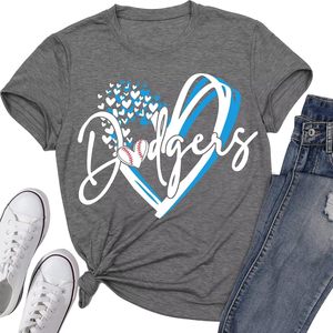 Camiseta de béisbol de los Dodgers para mujer, camiseta de manga corta, cómoda camiseta para el día del partido - Product Image 1