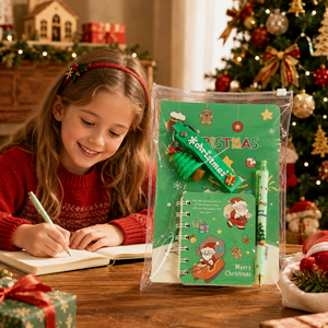 Juegos <span class=keywords><strong>de</strong></span> Regalo Navideños Pafu para Niños, Lindos Cuadernos, Bolígrafos, Llaveros, Artículos Escolares, Juegos <span class=keywords><strong>de</strong></span> Papelería Navideños - Product Image 3
