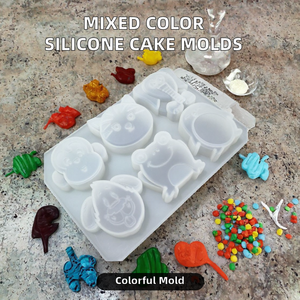 Nouveauté en gros : Moules à gâteau en silicone écologiques, couleurs assorties, qualité alimentaire, pour chocolat et bonbons, outils de pâtisserie - Product Image 2