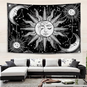 Sol Dios Boho Arte Espiritual colgante de pared diseño personalizado Boho poliéster <span class=keywords><strong>tapiz</strong></span> para decoración de sala de estar técnica tejida - Product Image 2