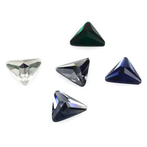 Dongzhou crystal Triangle Shape Flat Back Glass rhinestones wholesale loose glass rhinestone beads for garment accessories