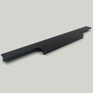 Poignée de porte de placard et de commode en alliage d'aluminium noir et or, moderne, minimaliste, de luxe, avec joint de finition, pour cuisine et chambre à coucher - Product Image 5