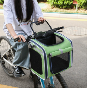 Foldable <b>Bike</b> <b>Dog</b> Carrier <b>Dog</b> <b>Basket</b> for <b>Bike</b> Soft-Sided <b>Dog</b> Carrier Safe and Easy for Small Medium Cats and <b>Dogs</b> Zippers window - Product Image 2
