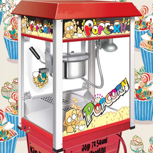 Quảng Châu Gas bỏng ngô máy thép không gỉ + Glass CE chứng nhận kẹo bông và bỏng ngô máy - Product Image 5