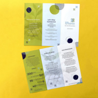 Design personnalisé de luxe 350g de papier numérique livret de catalogue prospectus à trois volets brochure d'impression avec papier offset en carton