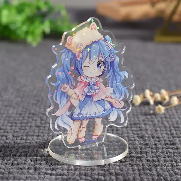 Pas de frais de moule Conception gratuite de vos figurines d'impression uv découpées personnalisées Anime photos logo mignon clair acrylique anime standees