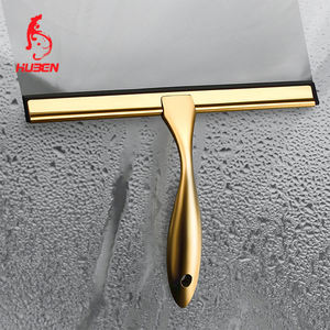 10インチ持続可能なステンレスシャワー窓スキージ家庭用シリコーンワイパークリーナー - Product Image 2