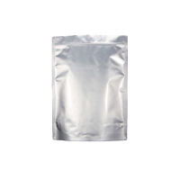 Sachet Doypack Personnalisé en Aluminium Plat Argenté Imprimé avec Logo, Scellable à Chaud, Fermeture Zip, Anti-Humidité, Stratifié, Jetable
