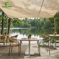 Kit de base de table en acier de forme carrée au design exclusif avec plateau en terrazzo pour usage commercial, restauration, banquets et restaurants Horeca