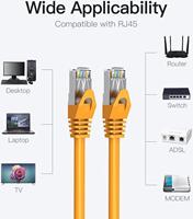 Cordon de raccordement CAT6A Câble LAN Ethernet RJ45 Câble routeur Modem SFTP FTP Câble réseau compatible CAT6