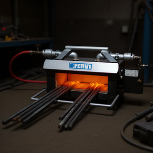 Four de forgeage Fervi, unité de chauffage au gaz industrielle, équipement de chauffage pour barres métalliques - Product Image 3