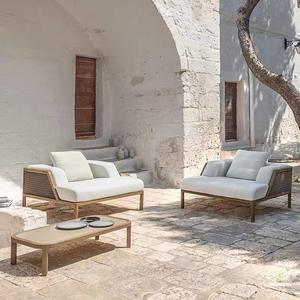 Canapé d'extérieur en forme de L, structure en alliage d'aluminium, meubles de patio design avec coussins pour usage résidentiel - Product Image 5