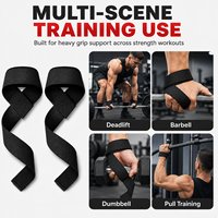 Sangles de musculation rembourrées personnalisées avec support de poignet pour soulevé de terre, powerlifting et entraînement en salle de sport