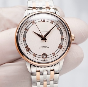 Reloj de Lujo Avanzado con Movimiento Mecánico Automático, Espejo de Zafiro, Correa de Acero Inoxidable y Marcadores de Hora con Diamantes para Omegaes - Product Image 3