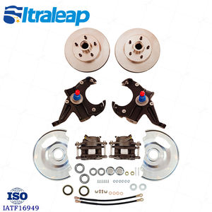 Chevy Truck 5 Kit de roue de conversion de frein à disque Lug Étriers noirs à revêtement en poudre DBK6370-5D - Product Image 1