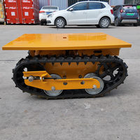Chariot de transport agricole tout-terrain à chenilles télécommandé pour la manutention de matériaux