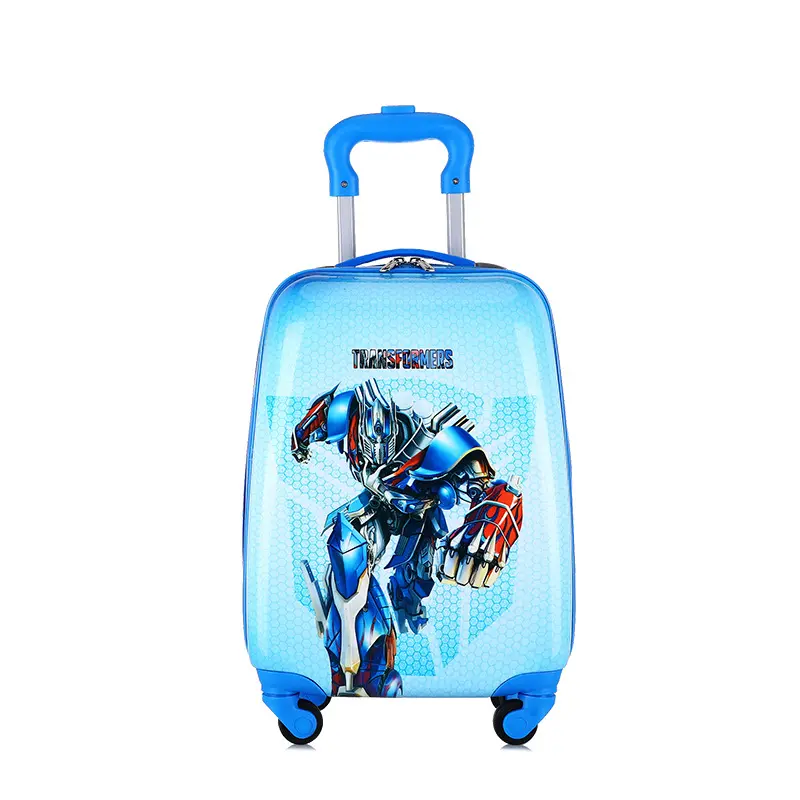 New Arrival 18 Inch ABS Travel Luggage Cartoon Suitcase for Kid Universal Wheel Trolley Case with Different Patterns